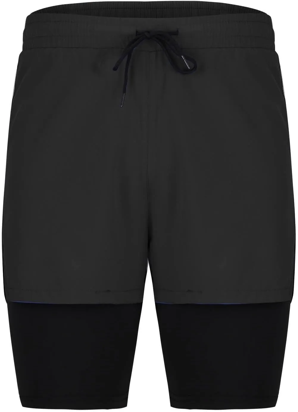 2 in 1 Running Shorts for Men Workout Gym Athletic Shorts Quick Dry Lightweight Training Shorts with Pockets Joggers