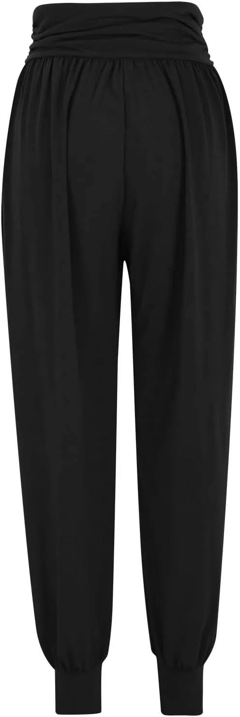 2 Pack Womens Yoga Jogger Pants with Side Pockets Sweatpants Lounge Lightweight Pants for Workout Running Yoga