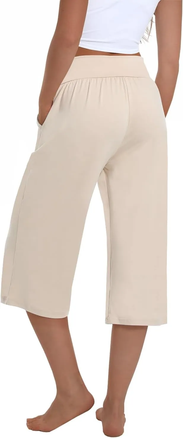 3 Pack Womens Wide Leg Yoga,Casual Wide Leg Yoga Pants Loose Soft Pajamas with Pockets Sweatpants