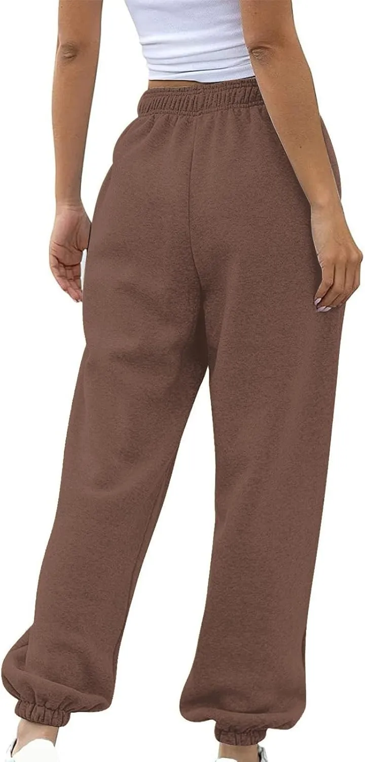 ADJHDFH Women's Bottom Sweatpants Joggers Pants Workout High Waisted Yoga Pants with Pockets Comfortable Sweatpants