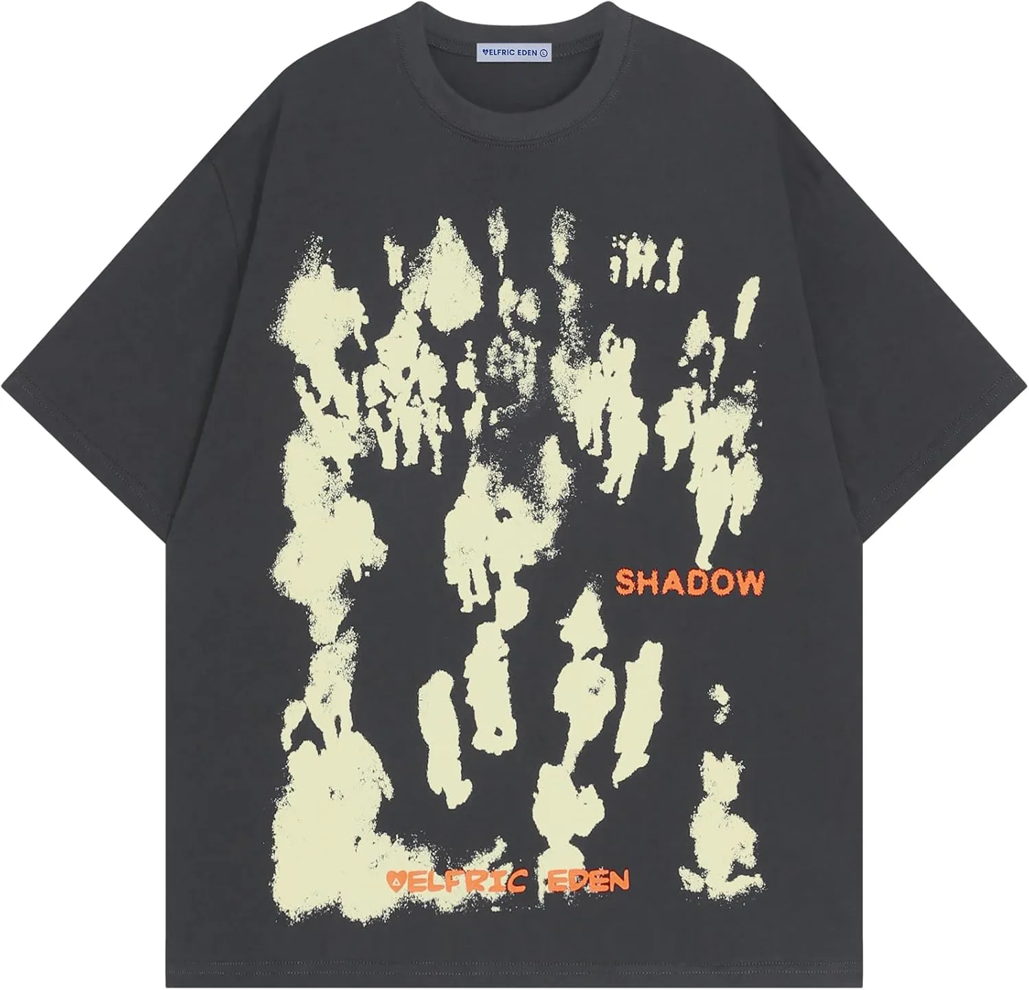 Aelfric Eden Oversized Graphic Tees Unisex Graffiti Print Shirts Inkjet Tee Top