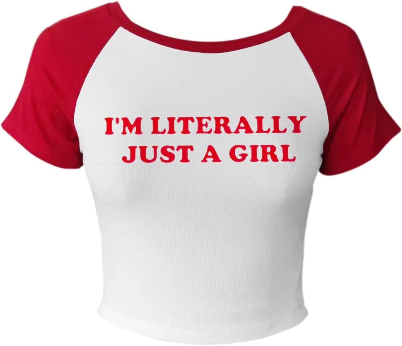 Avanova Women Graphic Raglan Short Sleeve Crop Top Color Block Crewneck Baby Tee Shirt