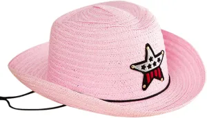 Baby Strawhat Sun Hat Summer Toddler Visor Cowboy Hat UPF 50  Sun Protective Kids Beach Hats for Girls Boys