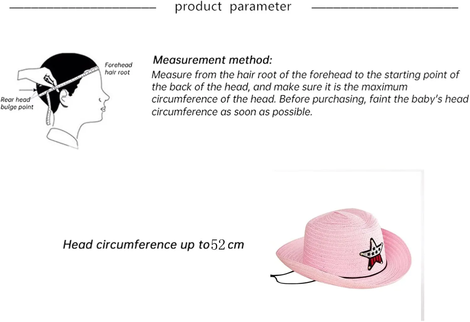 Baby Strawhat Sun Hat Summer Toddler Visor Cowboy Hat UPF 50  Sun Protective Kids Beach Hats for Girls Boys
