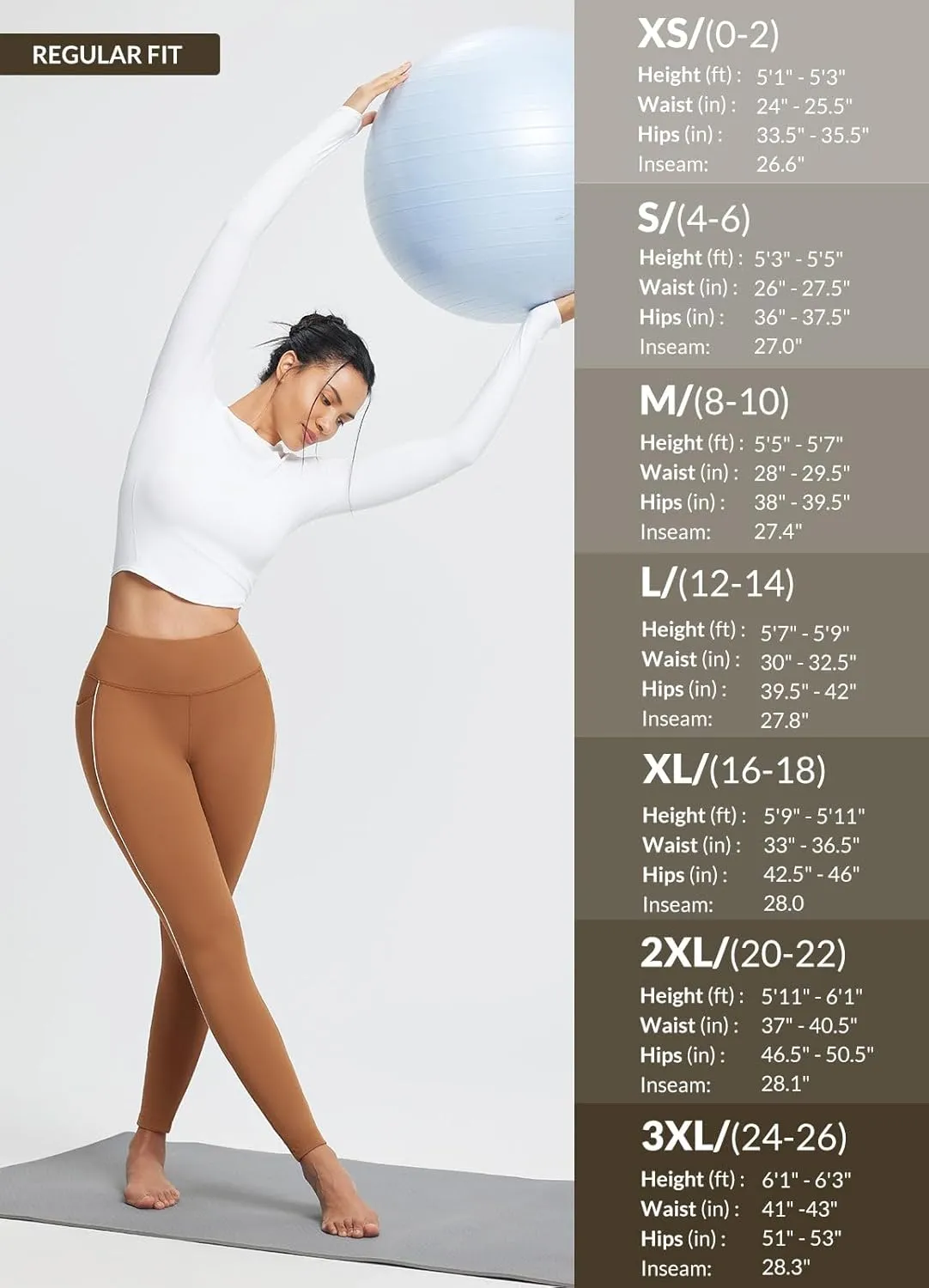 baleaf Women's Fleece Lined Leggings Thermal Warm Winter Tights with Pockets High Waisted Yoga Pants