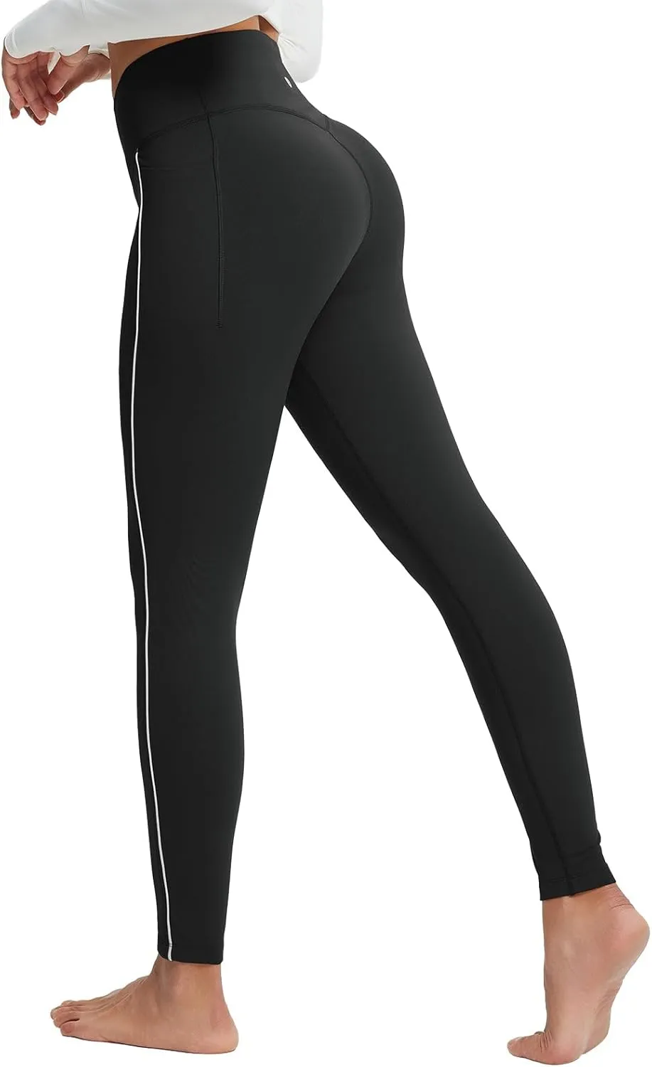 baleaf Women's Fleece Lined Leggings Thermal Warm Winter Tights with Pockets High Waisted Yoga Pants