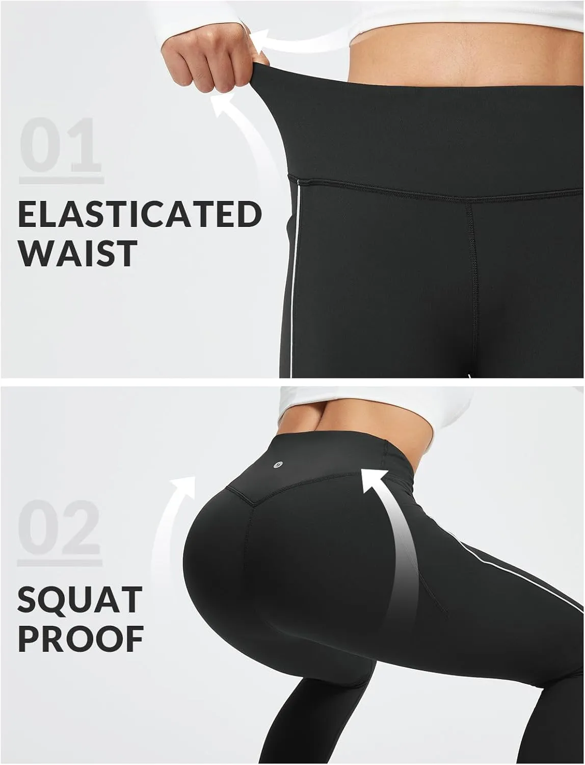baleaf Women's Fleece Lined Leggings Thermal Warm Winter Tights with Pockets High Waisted Yoga Pants