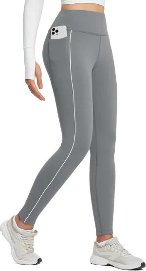 baleaf Women's Fleece Lined Leggings Thermal Warm Winter Tights with Pockets High Waisted Yoga Pants