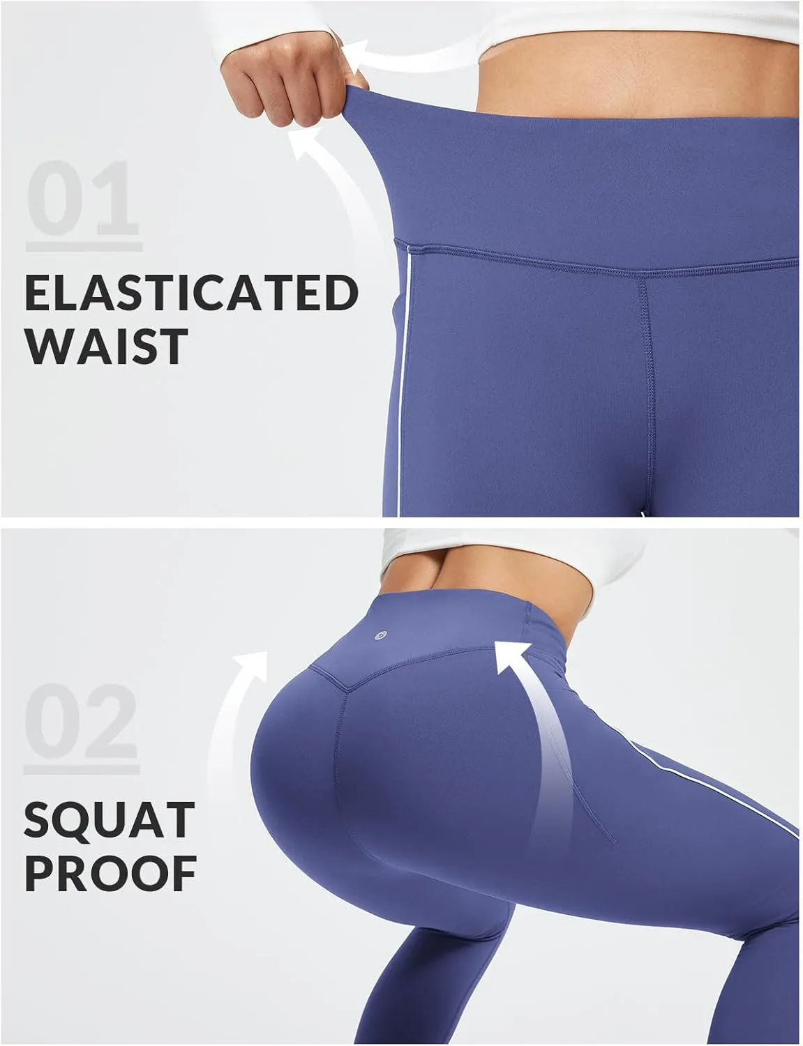 baleaf Women's Fleece Lined Leggings Thermal Warm Winter Tights with Pockets High Waisted Yoga Pants