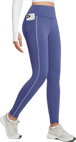baleaf Women's Fleece Lined Leggings Thermal Warm Winter Tights with Pockets High Waisted Yoga Pants