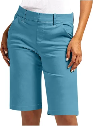 Bermuda Shorts for Women Casual High Waisted Chino Shorts Straight Leg Hiking Vacation Outfits 2025 Summer Trendy
