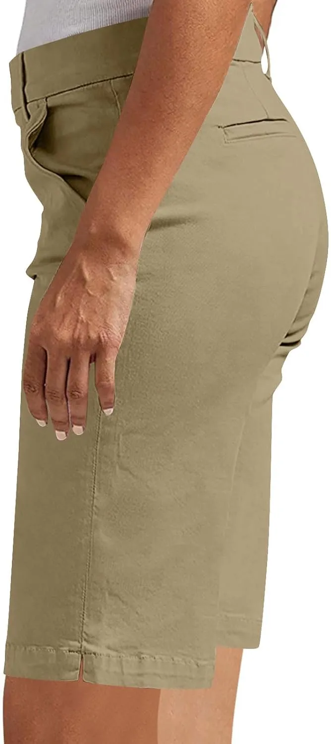 Bermuda Shorts for Women Casual High Waisted Chino Shorts Straight Leg Hiking Vacation Outfits 2025 Summer Trendy