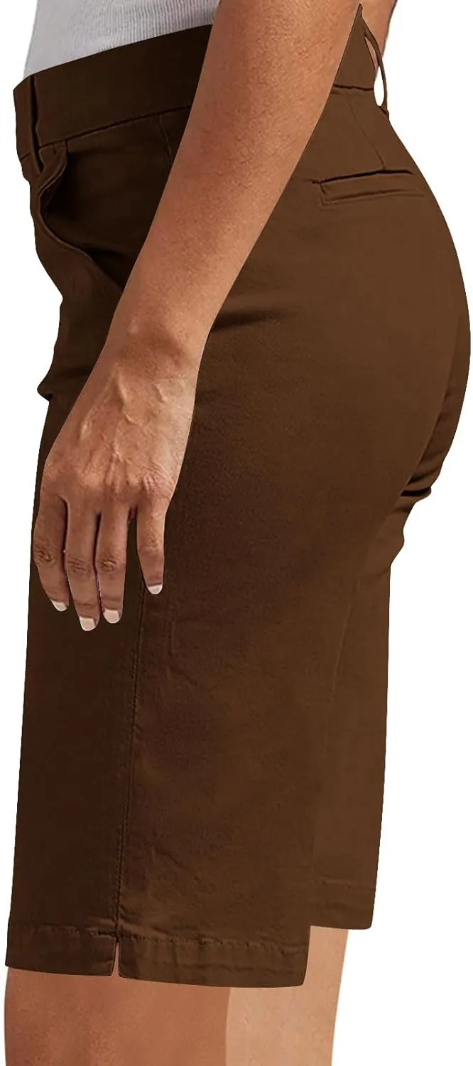 Bermuda Shorts for Women Casual High Waisted Chino Shorts Straight Leg Hiking Vacation Outfits 2025 Summer Trendy