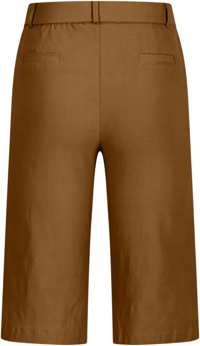 Bermuda Shorts for Women Casual High Waisted Chino Shorts Straight Leg Hiking Vacation Outfits 2025 Summer Trendy