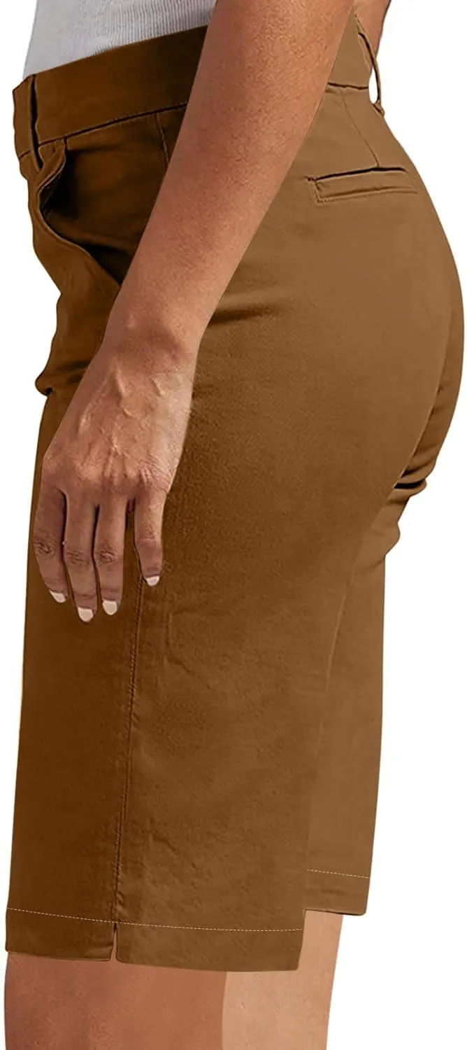 Bermuda Shorts for Women Casual High Waisted Chino Shorts Straight Leg Hiking Vacation Outfits 2025 Summer Trendy