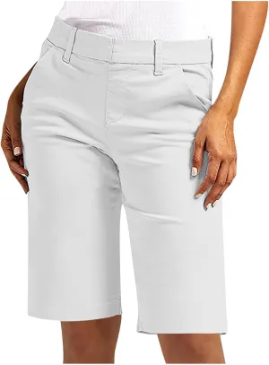 Bermuda Shorts for Women Casual High Waisted Chino Shorts Straight Leg Hiking Vacation Outfits 2025 Summer Trendy