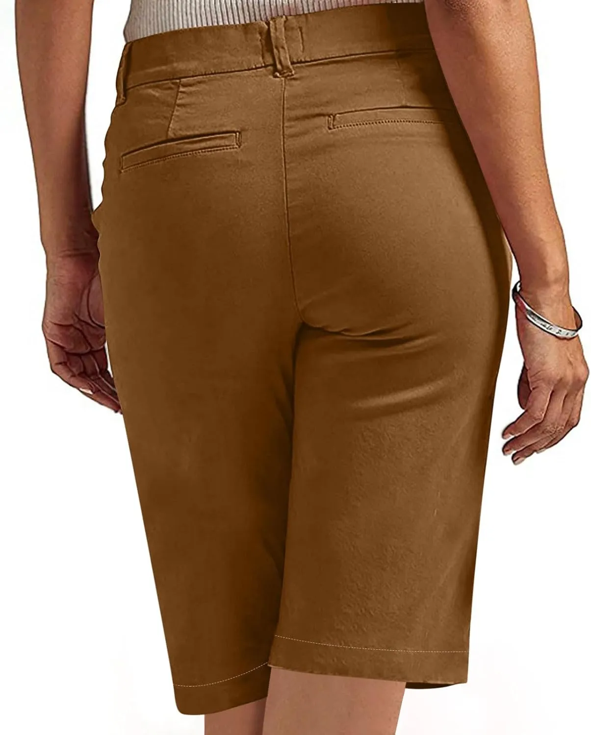 Bermuda Shorts for Women Casual High Waisted Chino Shorts Straight Leg Hiking Vacation Outfits 2025 Summer Trendy