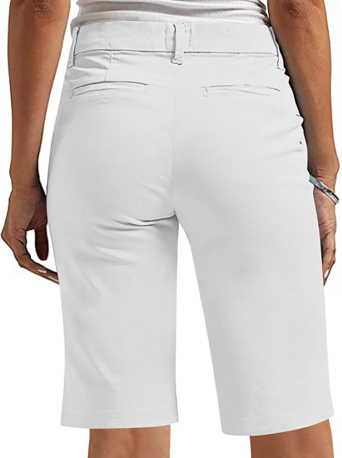 Bermuda Shorts for Women Casual High Waisted Chino Shorts Straight Leg Hiking Vacation Outfits 2025 Summer Trendy
