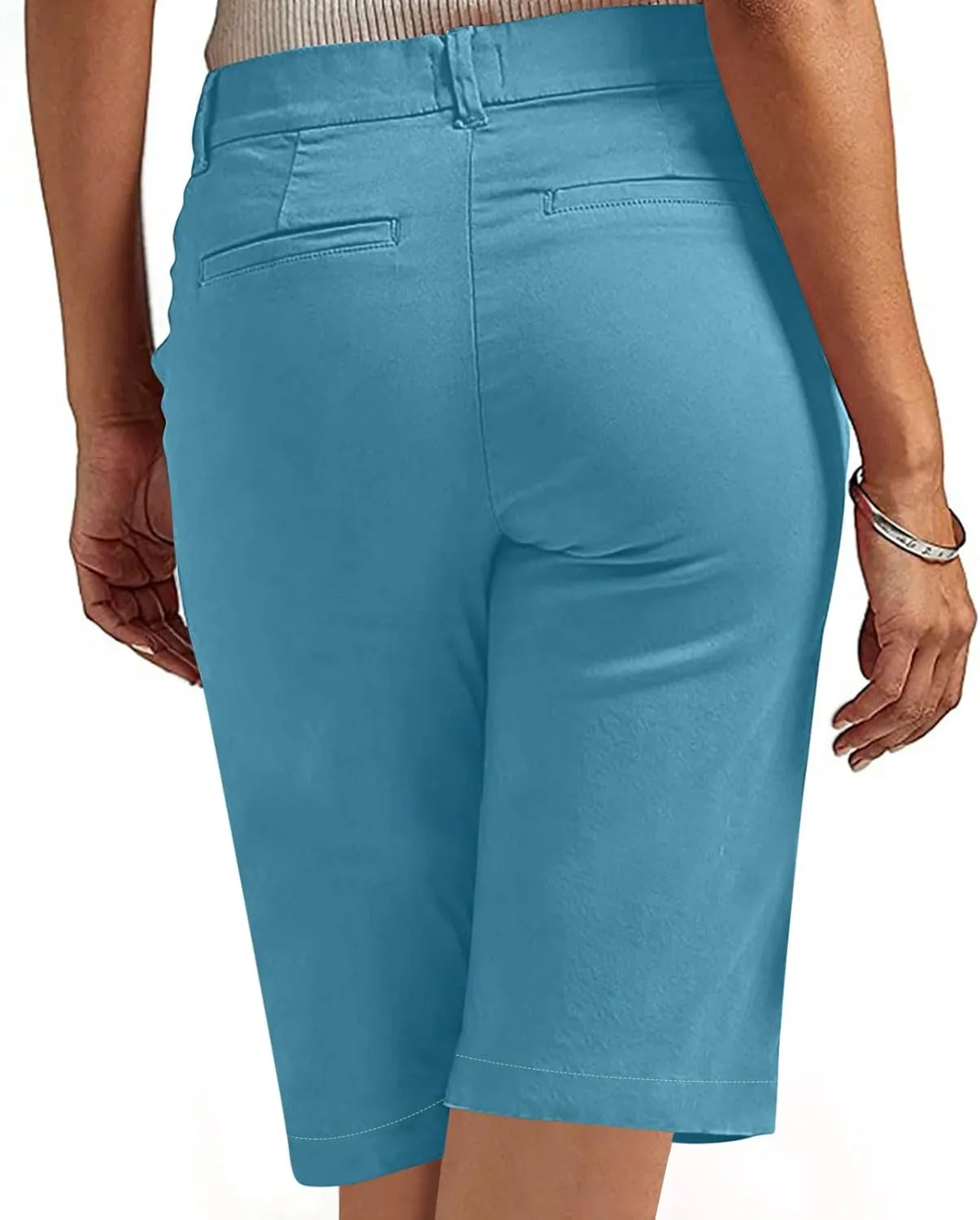 Bermuda Shorts for Women Casual High Waisted Chino Shorts Straight Leg Hiking Vacation Outfits 2025 Summer Trendy