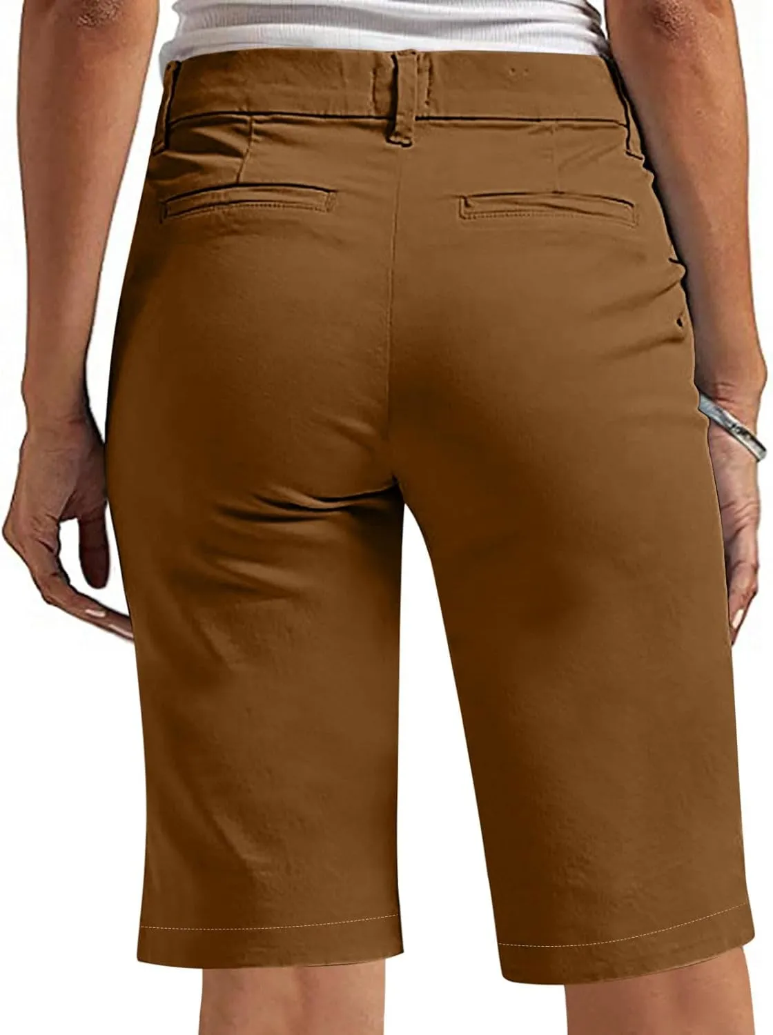 Bermuda Shorts for Women Casual High Waisted Chino Shorts Straight Leg Hiking Vacation Outfits 2025 Summer Trendy