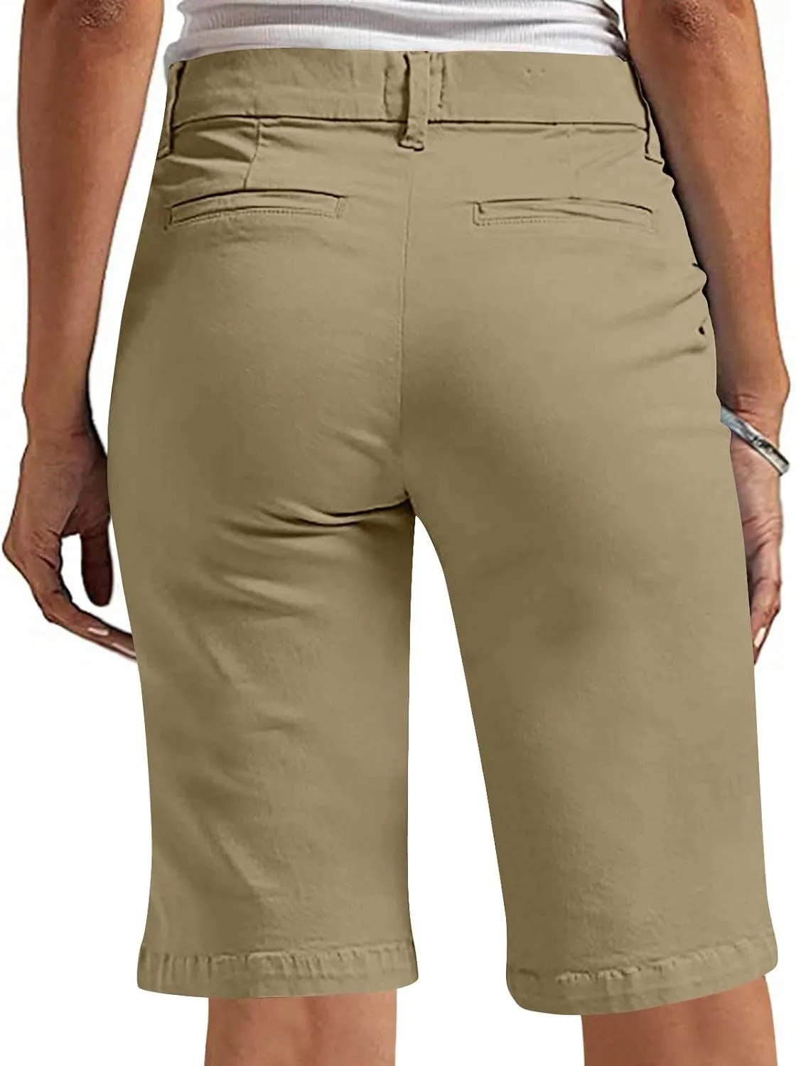 Bermuda Shorts for Women Casual High Waisted Chino Shorts Straight Leg Hiking Vacation Outfits 2025 Summer Trendy