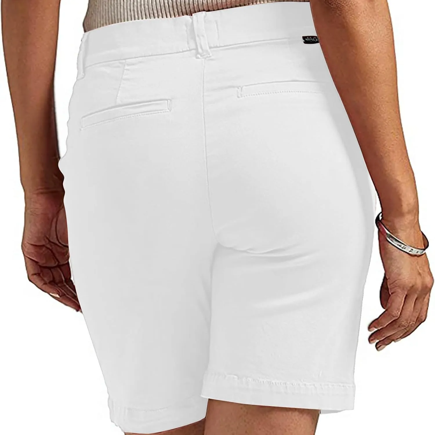 Bermuda Shorts for Women Casual High Waisted Chino Shorts Straight Leg Hiking Vacation Short with Pockets 2025