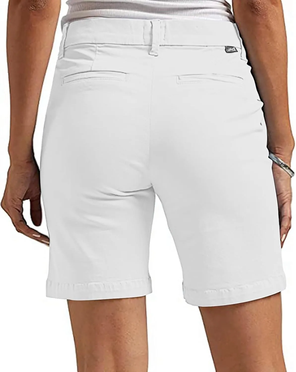 Bermuda Shorts for Women Casual High Waisted Chino Shorts Straight Leg Hiking Vacation Short with Pockets 2025