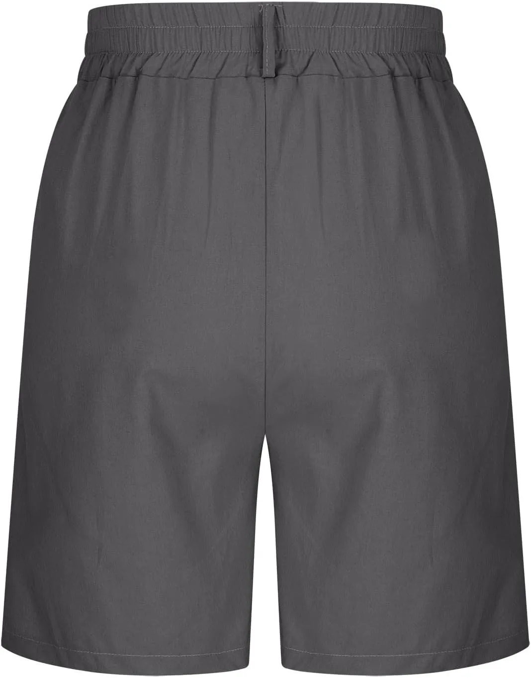 Bermuda Shorts for Women Cotton Linen Wide Leg High Waisted Dressy Casual Long Shorts with Pockets for Beach Vacation