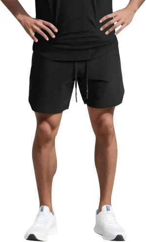 BIFUTON Men's Athletic Shorts 5 Inch Drawstring Casual Quick Dry Workout Running Training Gym Shorts for Men with Pockets