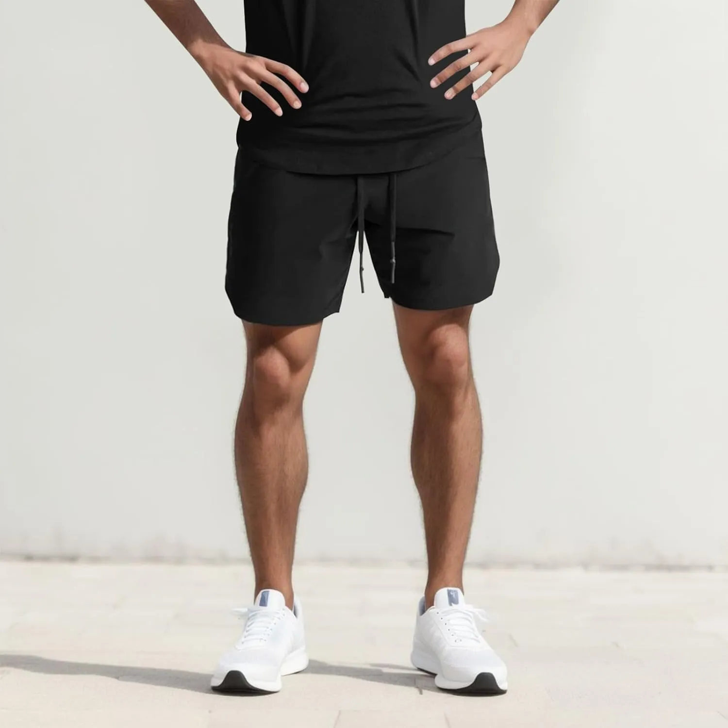 BIFUTON Men's Athletic Shorts 5 Inch Drawstring Casual Quick Dry Workout Running Training Gym Shorts for Men with Pockets
