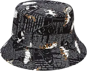 Bucket Hats for Women Sun Beach Hat Teens Girls Wide Brim Packable Reversible Printed Sun Hat Summer Fisherman's