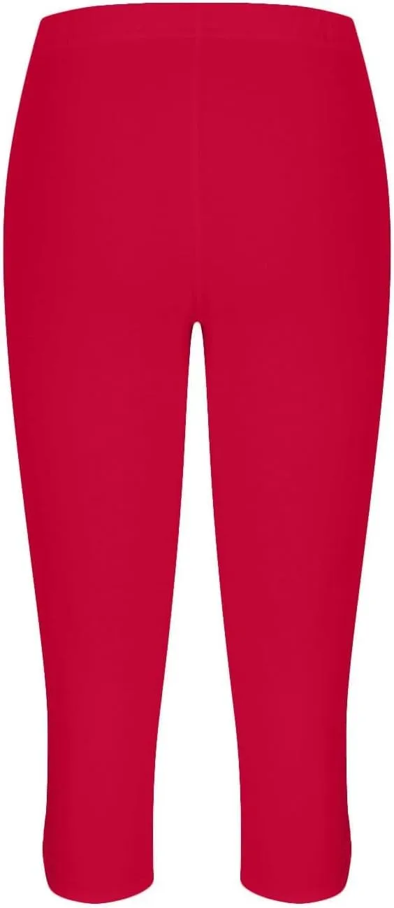 Capri Leggings for Women Tummy Control High Waisted Yoga Pants Solid Leggings Summer Workout Pants