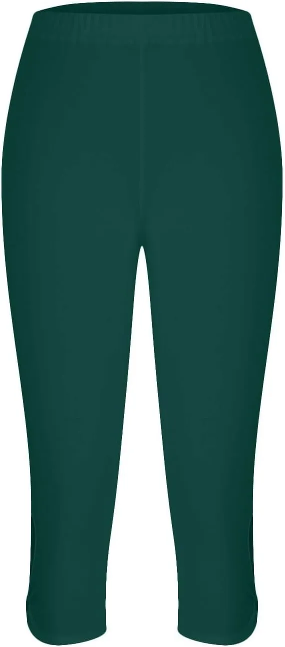 Capri Leggings for Women Tummy Control High Waisted Yoga Pants Solid Leggings Summer Workout Pants