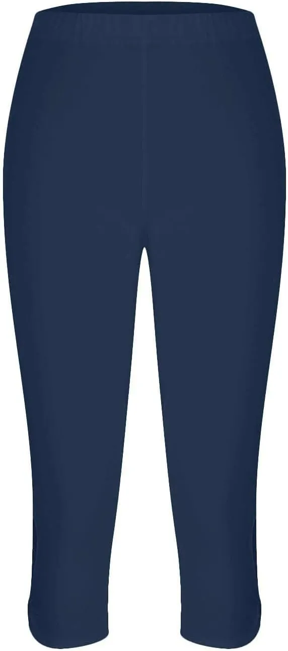 Capri Leggings for Women Tummy Control High Waisted Yoga Pants Solid Leggings Summer Workout Pants