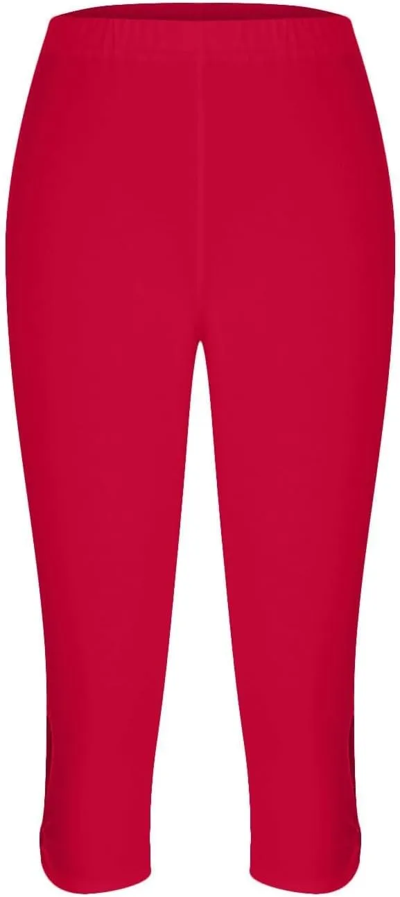 Capri Leggings for Women Tummy Control High Waisted Yoga Pants Solid Leggings Summer Workout Pants