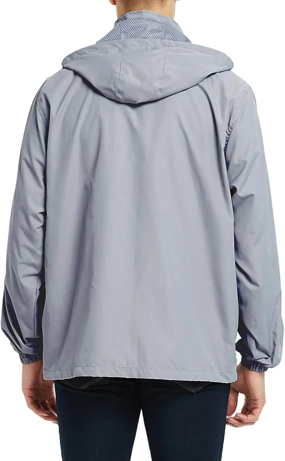 Casual Jacket for Men Lightweight Softshell Jacket Windbreak Waterproof Raincoat Travel Hiking Coat with Removable Hood