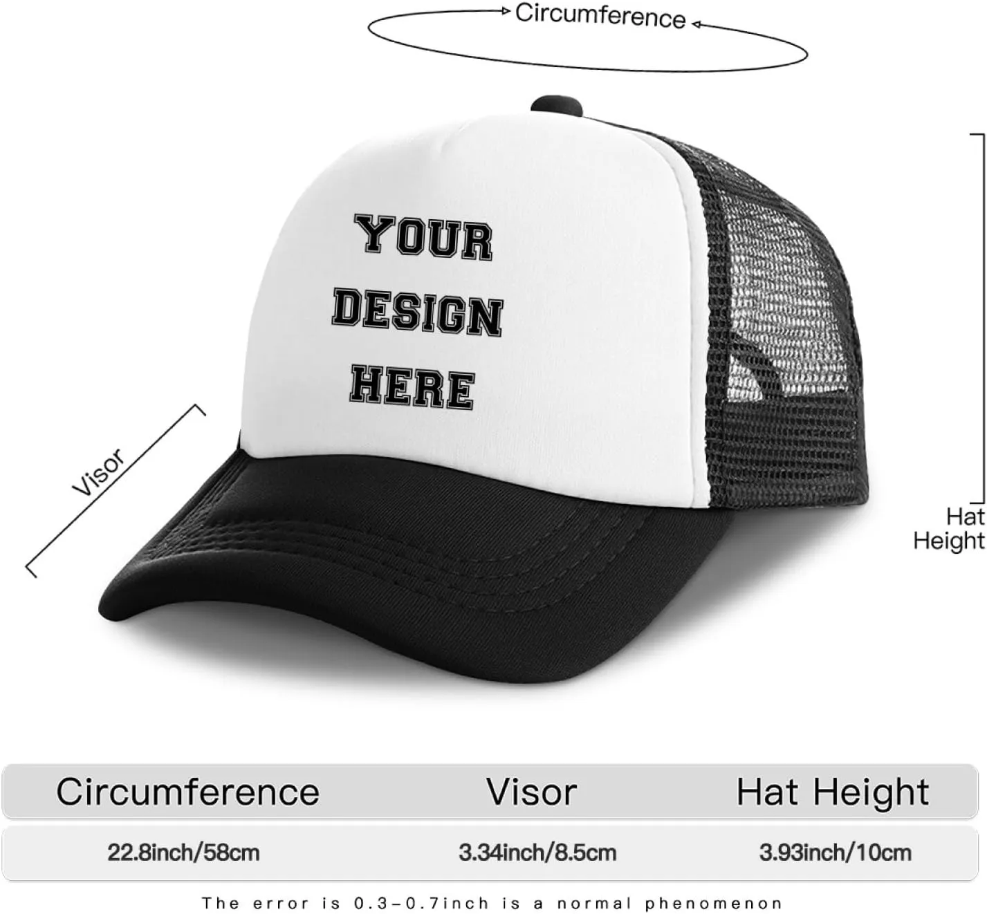 Custom Hat Customize Your Text Custom Logo Hat Adjustable Baseball Caps Fashion Custom Trucker Hat Unisex Aldult