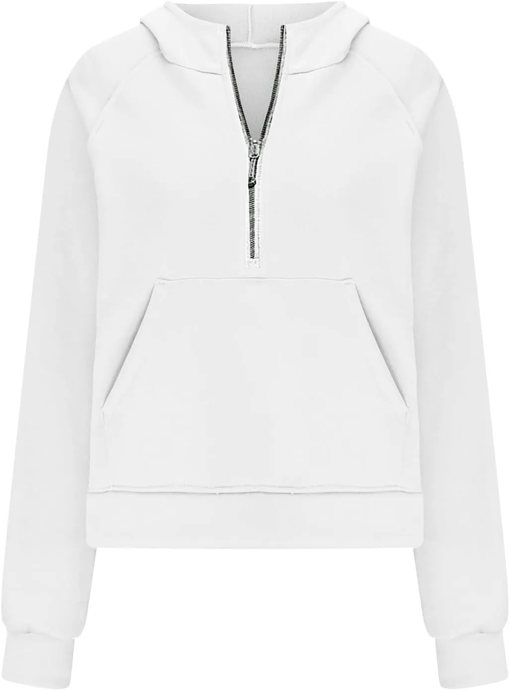 Dademeo Womens Cropped Hoodies Fleece Quarter Zip up Pullover Sweatshirts Winter Clothes 2023 Outfits Fashion Shirts Coat