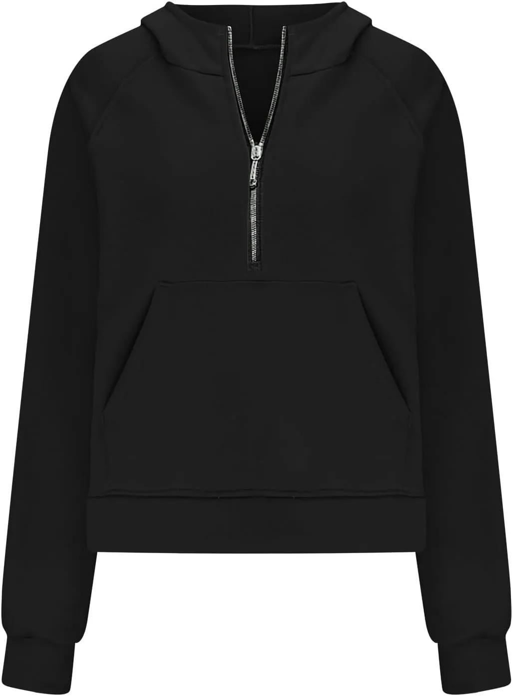 Dademeo Womens Cropped Hoodies Fleece Quarter Zip up Pullover Sweatshirts Winter Clothes 2023 Outfits Fashion Shirts Coat
