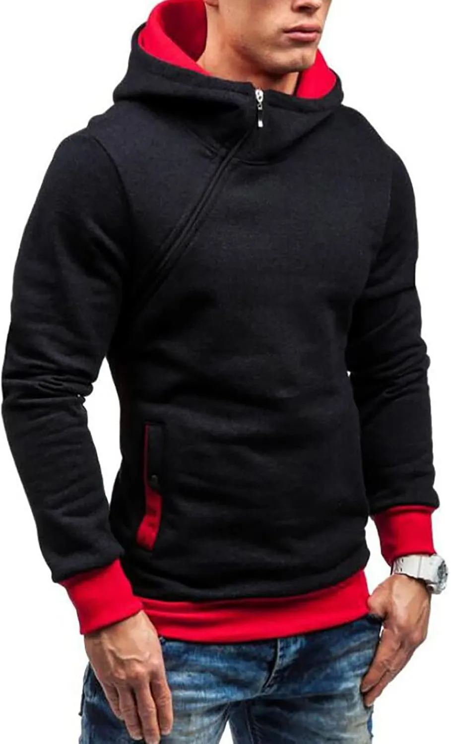 Dudubaby Fleece Hoodies For Men Men'S Casual Camouflage Sports Sweatshirt Long Sleeve Zipper Hooded Jacket Coat