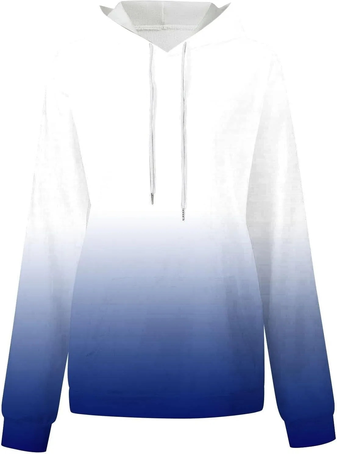 Fall Hoodie for Women Oversized Casual Gradient Color Long Sleeve Pullover Sweatshirts Fashion Hooded Lightweight Tops