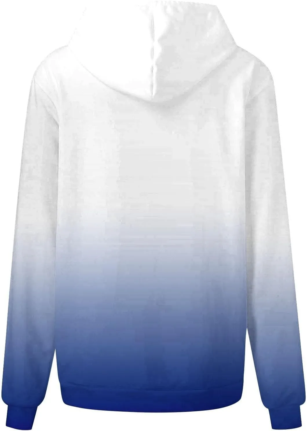 Fall Hoodie for Women Oversized Casual Gradient Color Long Sleeve Pullover Sweatshirts Fashion Hooded Lightweight Tops