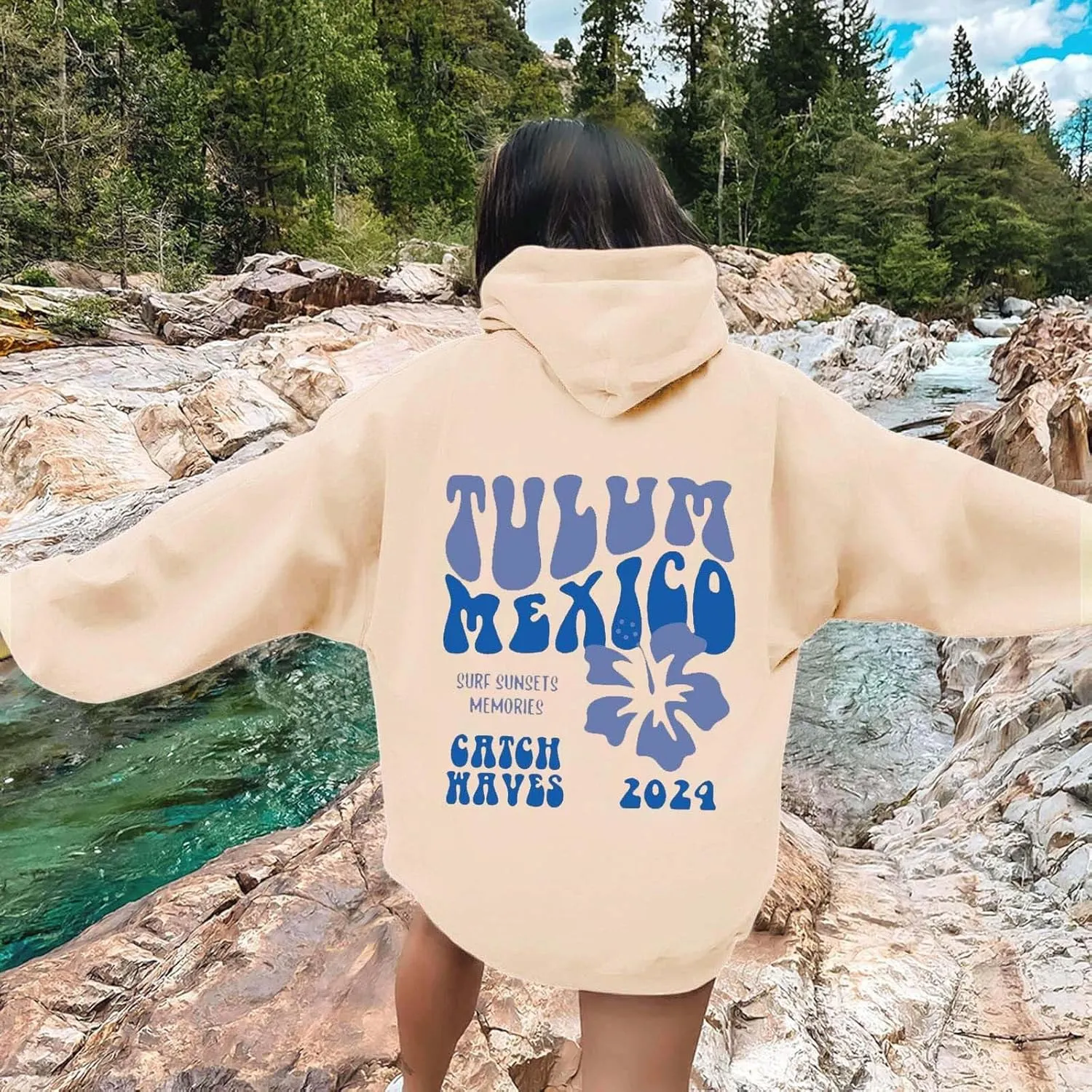 Fall Oversized Casual Sweatshirts with Pocket Women's Long Sleeved Solid Lightweight Pullover Loose Sweatshirt