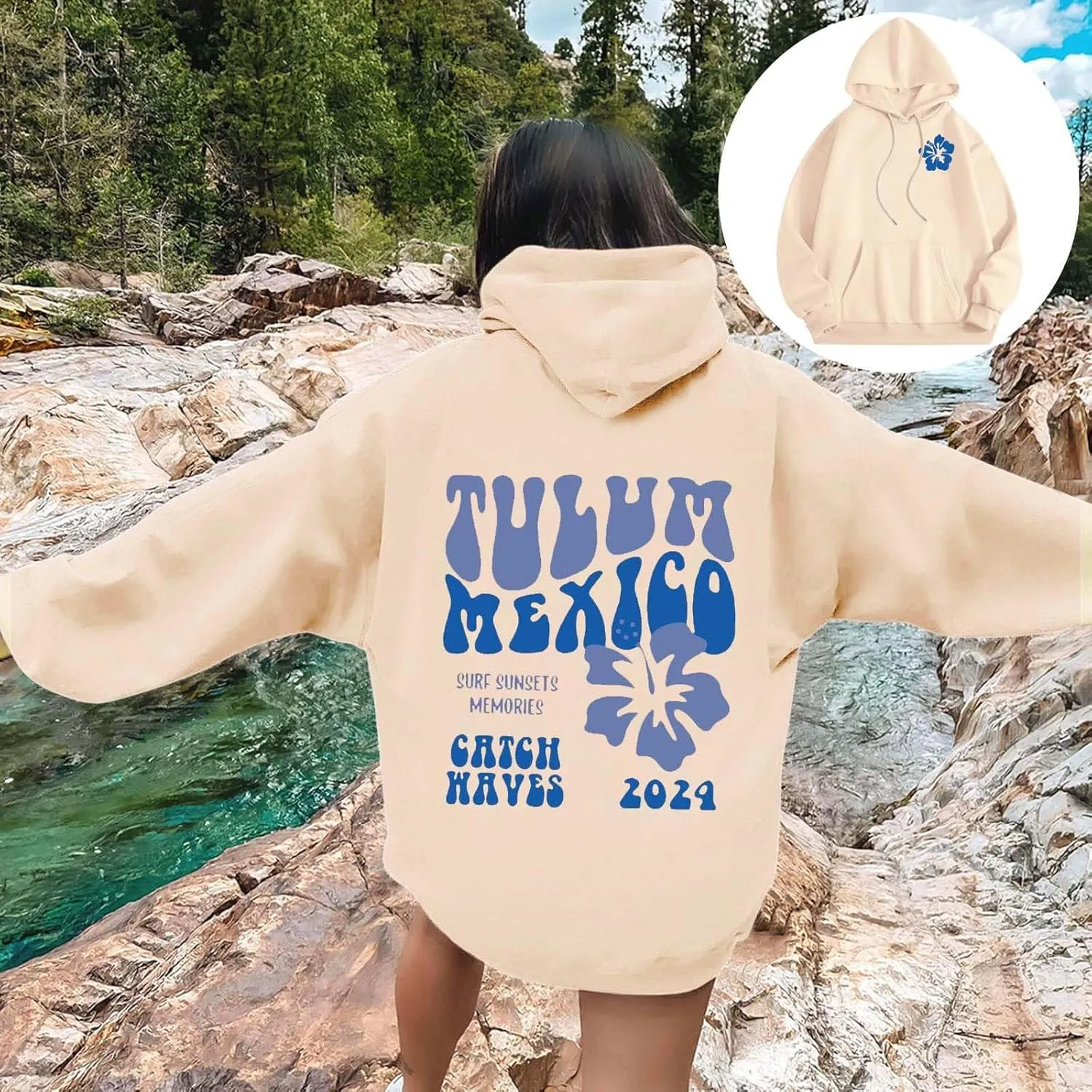 Fall Oversized Casual Sweatshirts with Pocket Women's Long Sleeved Solid Lightweight Pullover Loose Sweatshirt