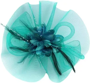 Fascinators for Women Tea Party Headband Hats Cocktail Flower Mesh Feathers Headwear Hair Clip for Wedding
