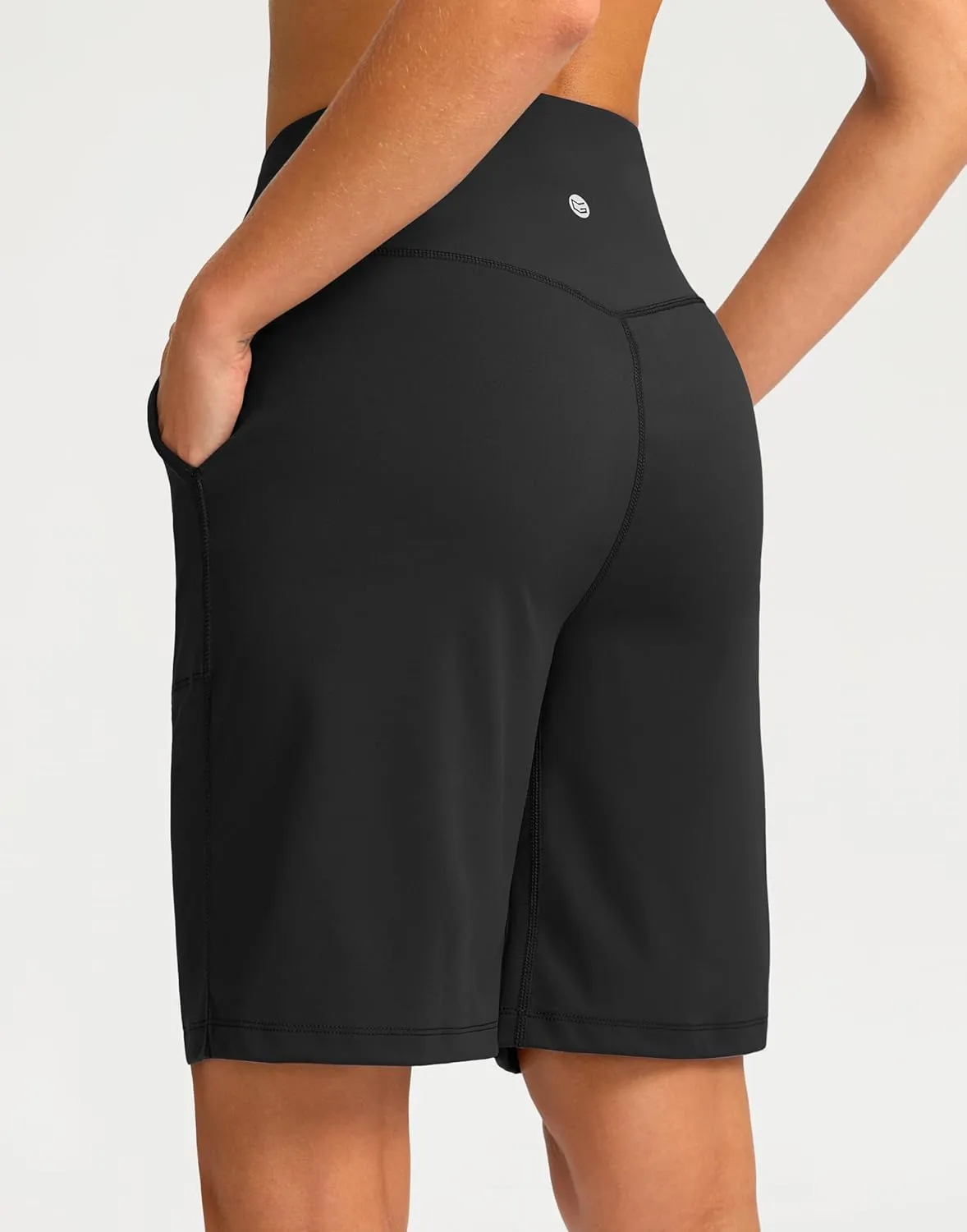 G Gradual Womens Shorts 9" Bermuda Shorts 2 Big Pockets High Waisted Long Knee Length Shorts for Yoga Athletic Workout Casual