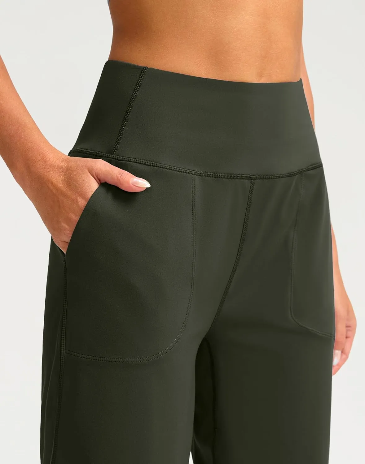 G Gradual Womens Shorts 9" Bermuda Shorts 2 Big Pockets High Waisted Long Knee Length Shorts for Yoga Athletic Workout Casual