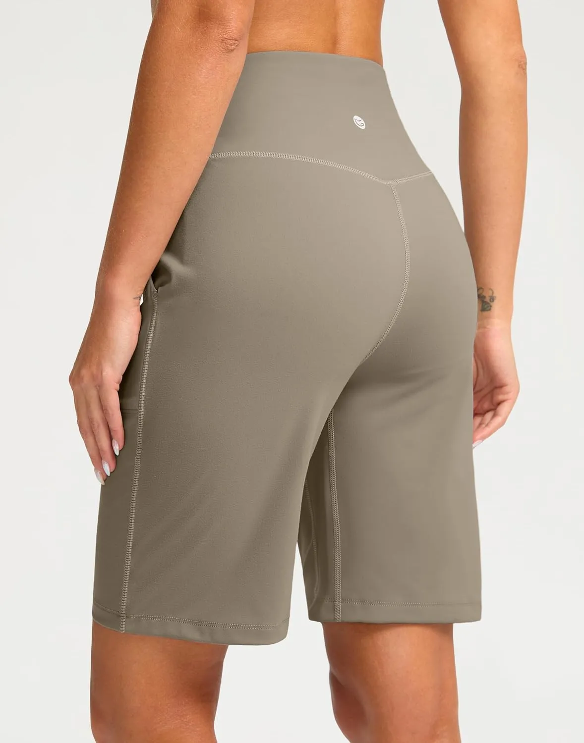 G Gradual Womens Shorts 9" Bermuda Shorts 2 Big Pockets High Waisted Long Knee Length Shorts for Yoga Athletic Workout Casual
