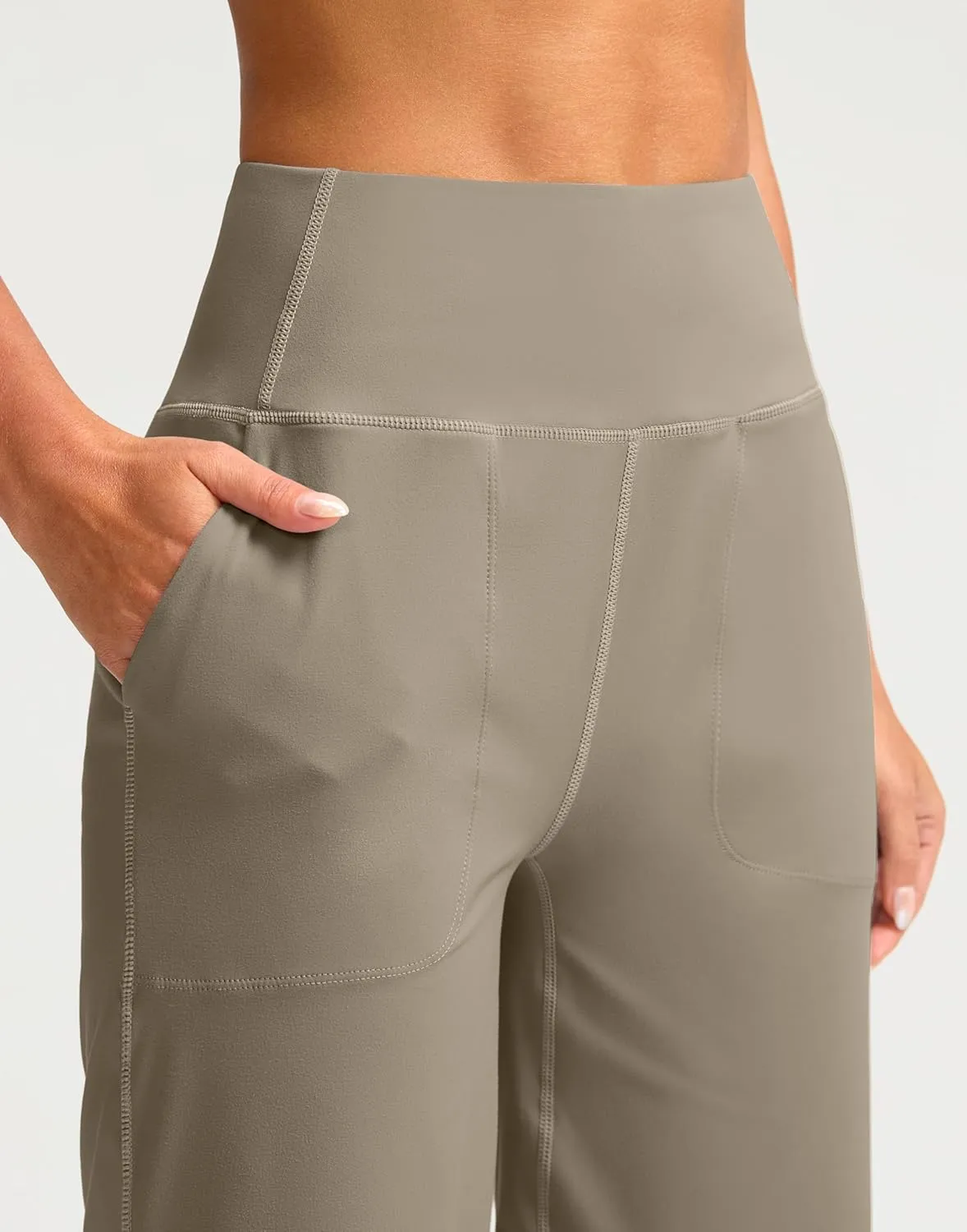 G Gradual Womens Shorts 9" Bermuda Shorts 2 Big Pockets High Waisted Long Knee Length Shorts for Yoga Athletic Workout Casual