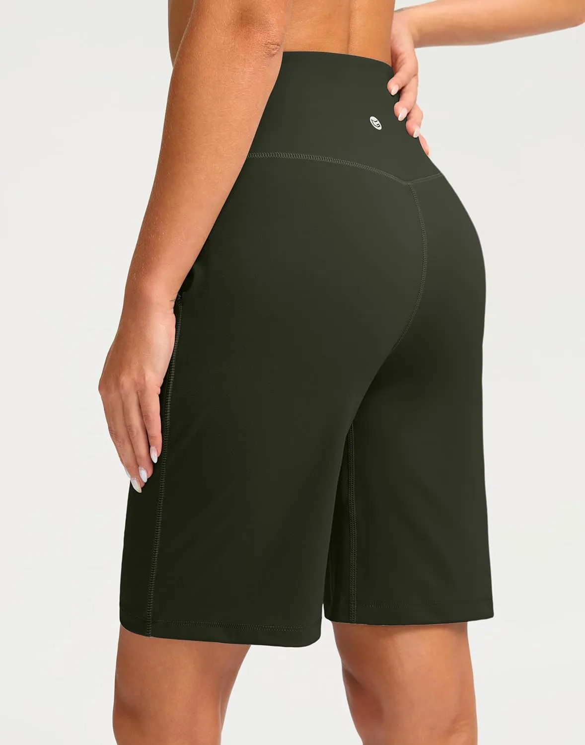 G Gradual Womens Shorts 9" Bermuda Shorts 2 Big Pockets High Waisted Long Knee Length Shorts for Yoga Athletic Workout Casual